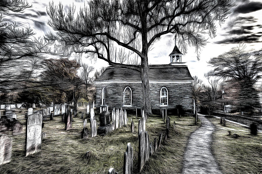 Sleepy Hollow Church Art Photograph