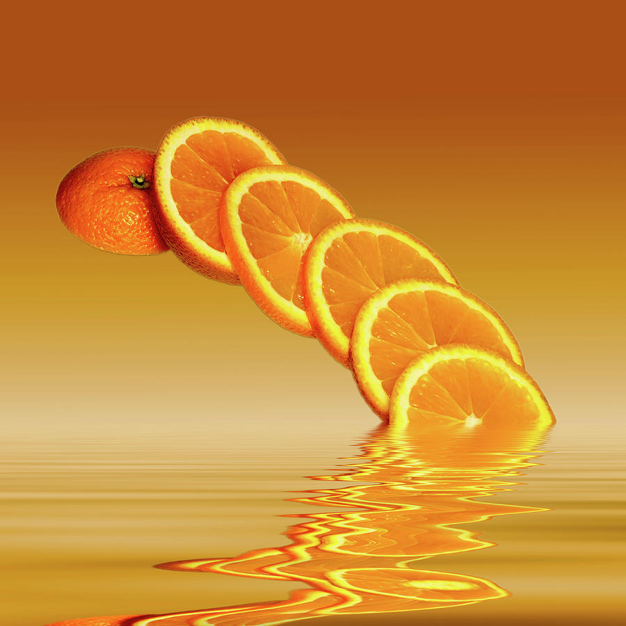 Slices Orange Citrus Fruit #1 Photograph by David French