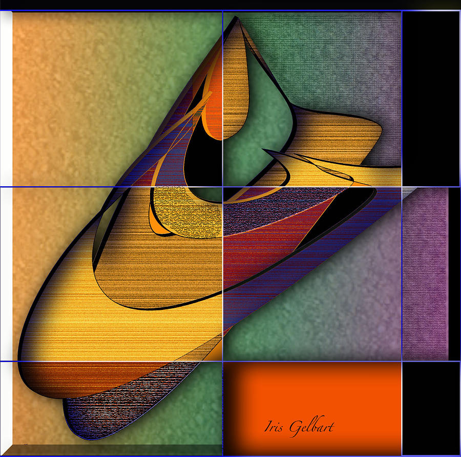 Abstract Digital Art - Slippers #1 by Iris Gelbart