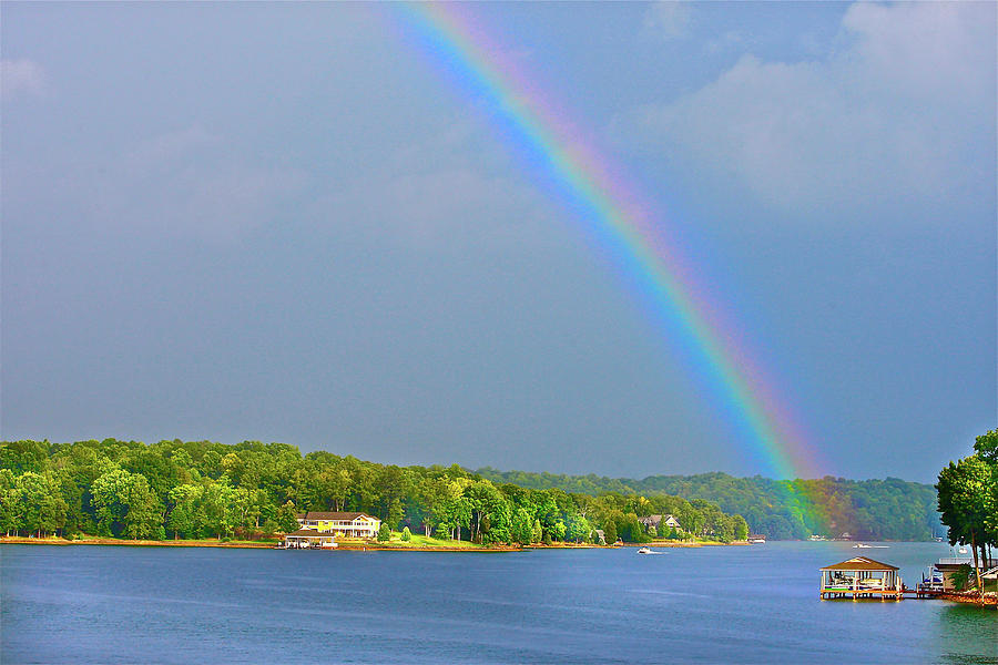 Smith Mountain Lake Rainbow #1 Photograph by The James Roney Collection