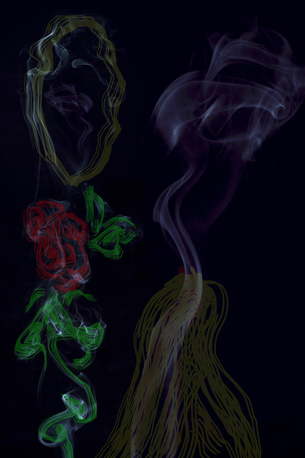 Smoke Art - Nude Lady #1 Photograph by Kiran Joshi
