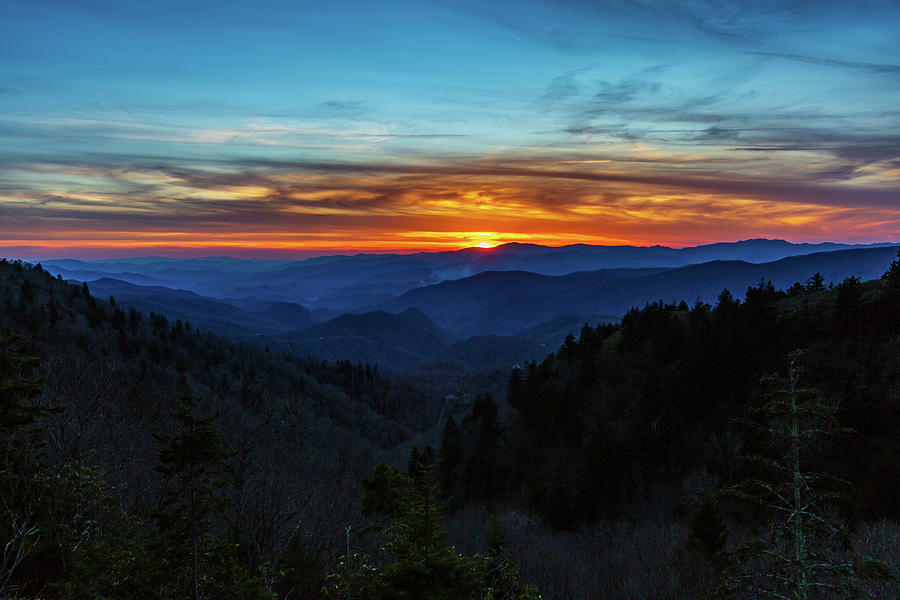 Smoky Mountain Sunset Photograph by Gary Snell