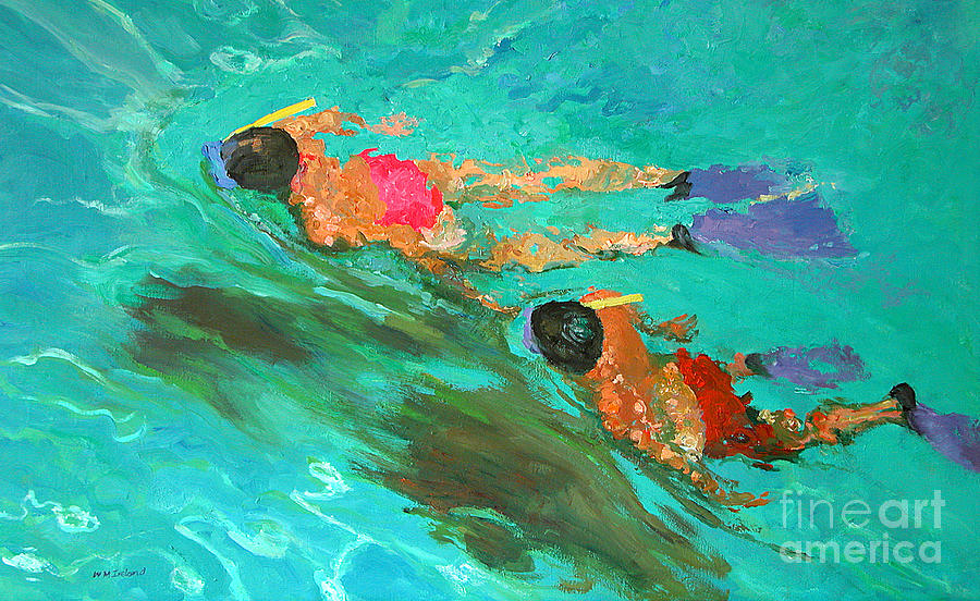 Snorkelers  Painting by William Ireland