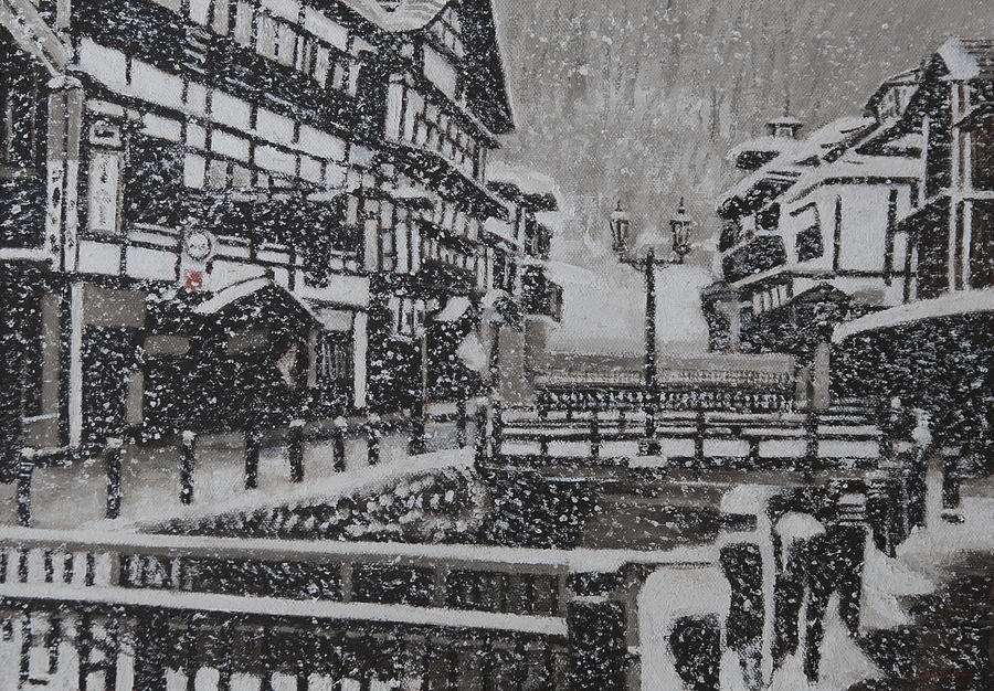 Snow Town #1 Painting by Masami Iida