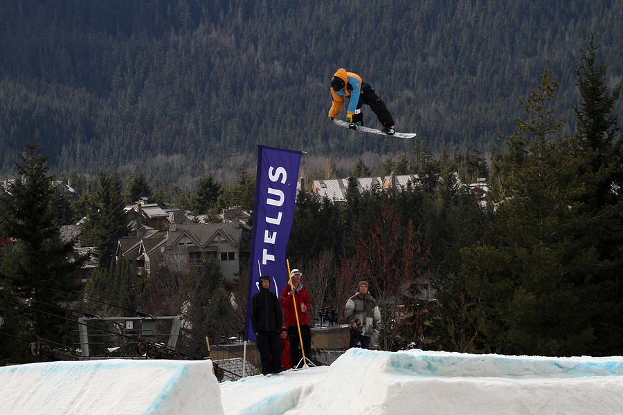 Winter Photograph - Snowboarder at the Telus snowboard festival Whistler 2010 #1 by Pierre Leclerc Photography