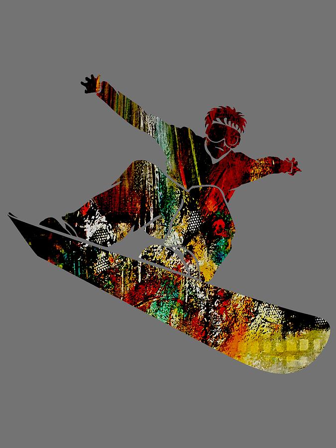 Snowboarder Collection #1 Mixed Media by Marvin Blaine