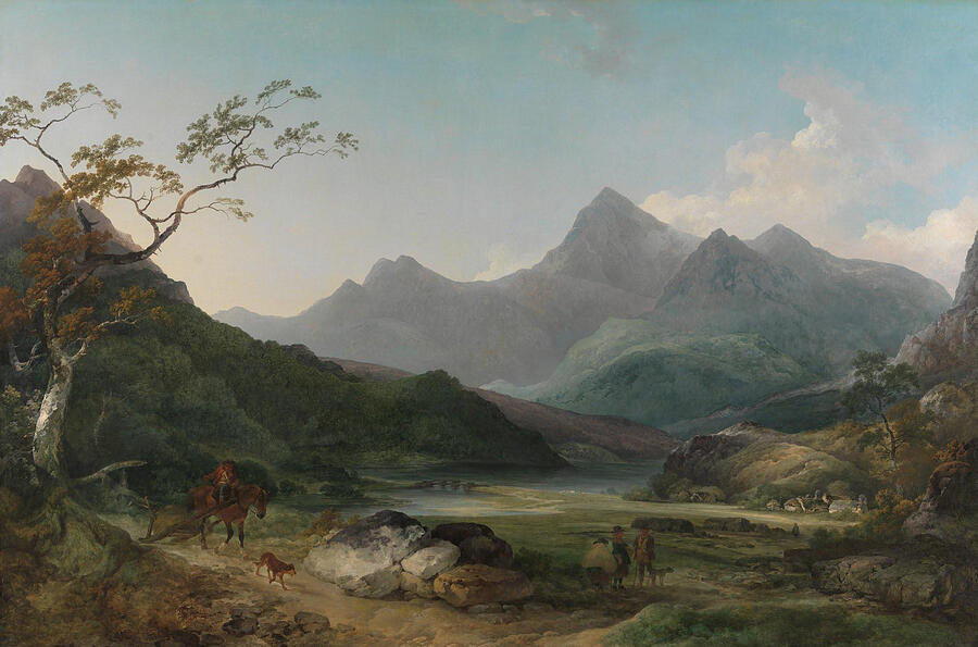 Snowdon from Capel Curig, from 1787 Painting by Philip James de Loutherbourg