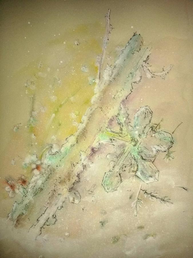Snowflake  Album #1 Painting by Debbi Saccomanno Chan