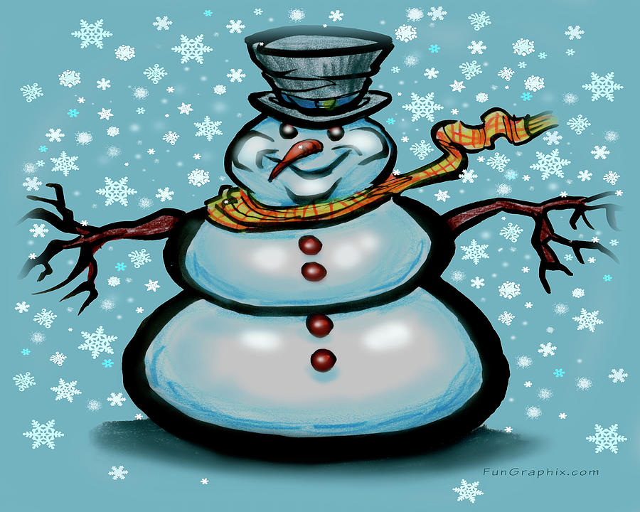 Snowman #1 Digital Art by Kevin Middleton