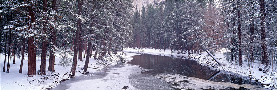 Snowy Merced River In Yosemite #1 Photograph by Panoramic Images