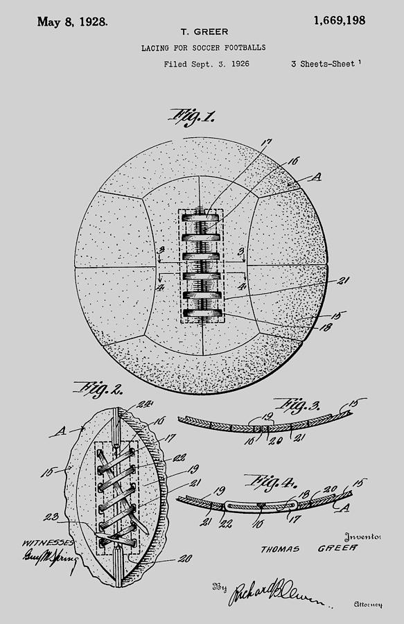 Soccer Ball Patent  1928 #2 Photograph by Chris Smith