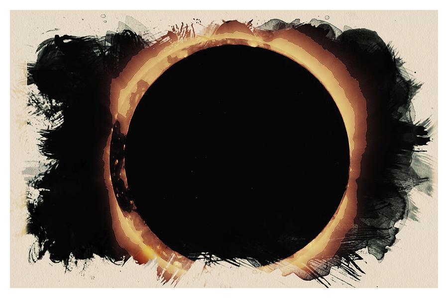Solar Eclipse 2017 3 #1 Painting by Celestial Images