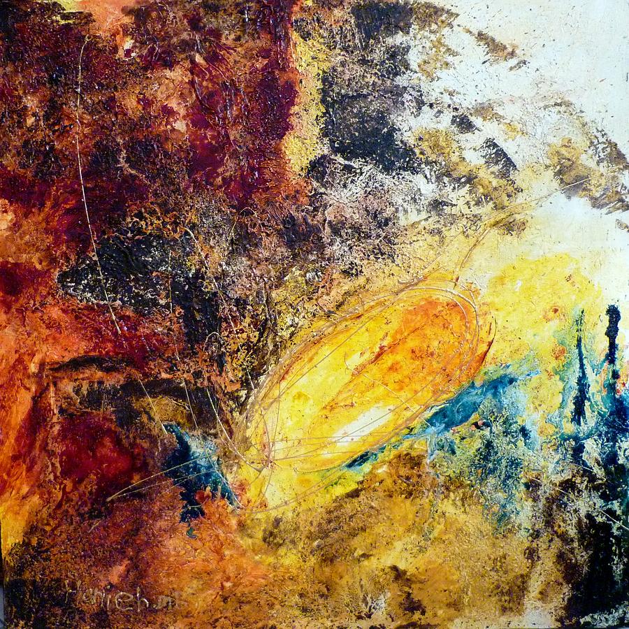 Abstract Painting - Solar #1 by Hanieh Mohammad Bagher
