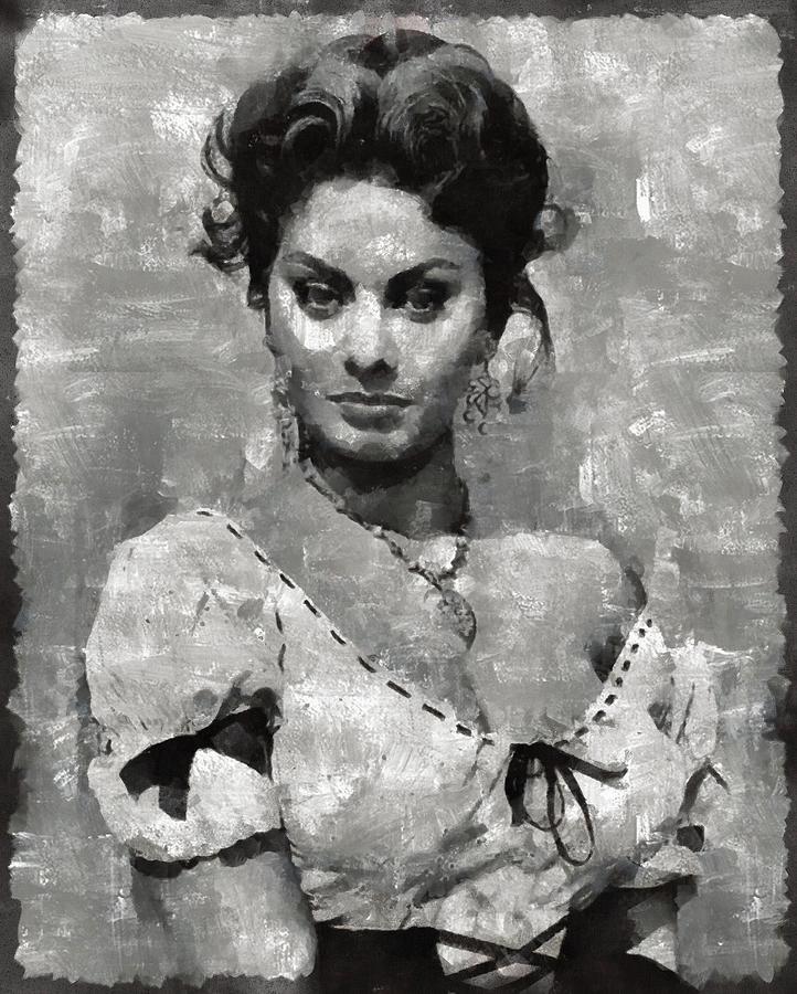Sophia Loren Hollywood Actress Painting