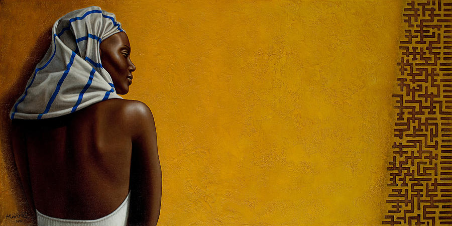 Black Woman Painting - Soul Gleams #1 by Horacio Cardozo