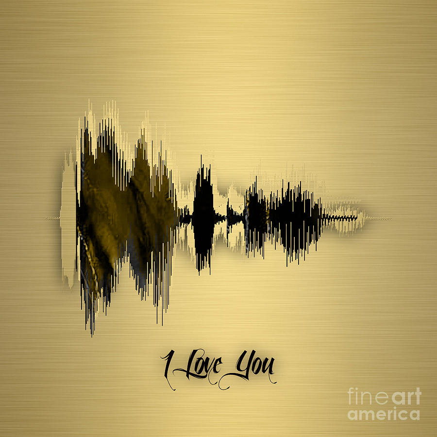 Sound Wave I Love You #2 Mixed Media by Marvin Blaine