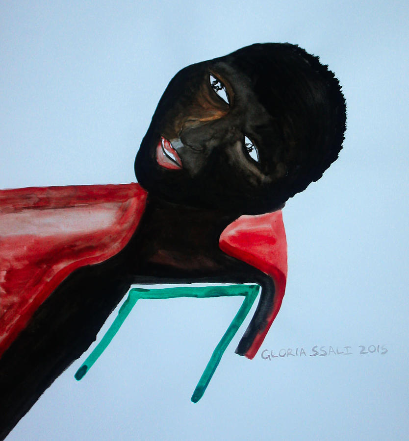 South Sudan Bride #1 Painting by Gloria Ssali