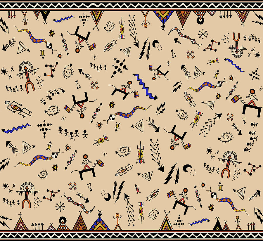 Southwest Folk Art #1 Digital Art by Vagabond Folk Art - Virginia Vivier