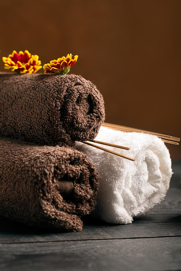 Spa Still Life With Towels Photograph