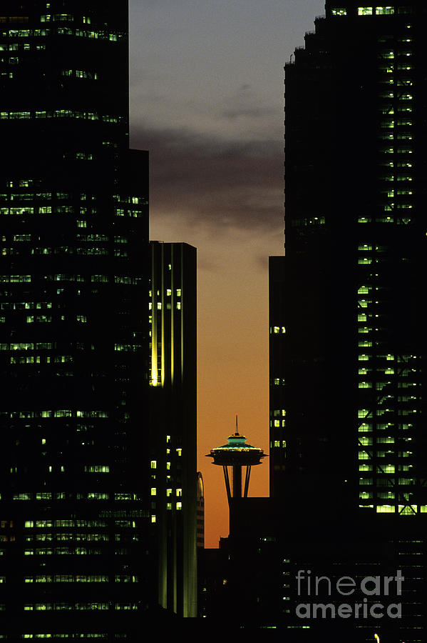 Retro Image of Space Needle Photograph by Jim Corwin