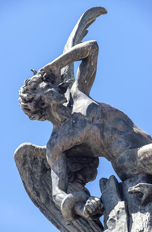 Spain Madrid Fallen Angel sculpture in Retiro Park Photograph by ...