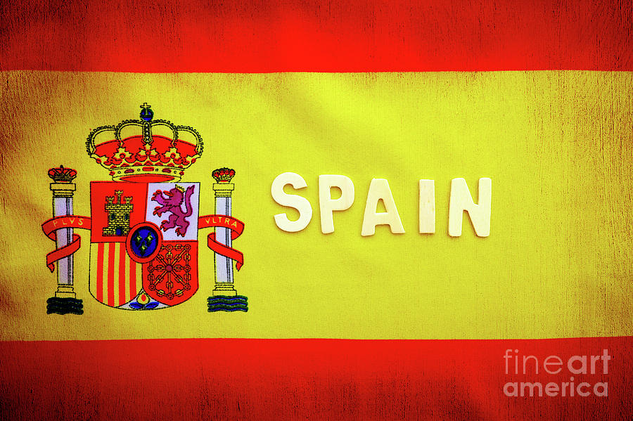 Spanish flag #1 Photograph by Anna Om