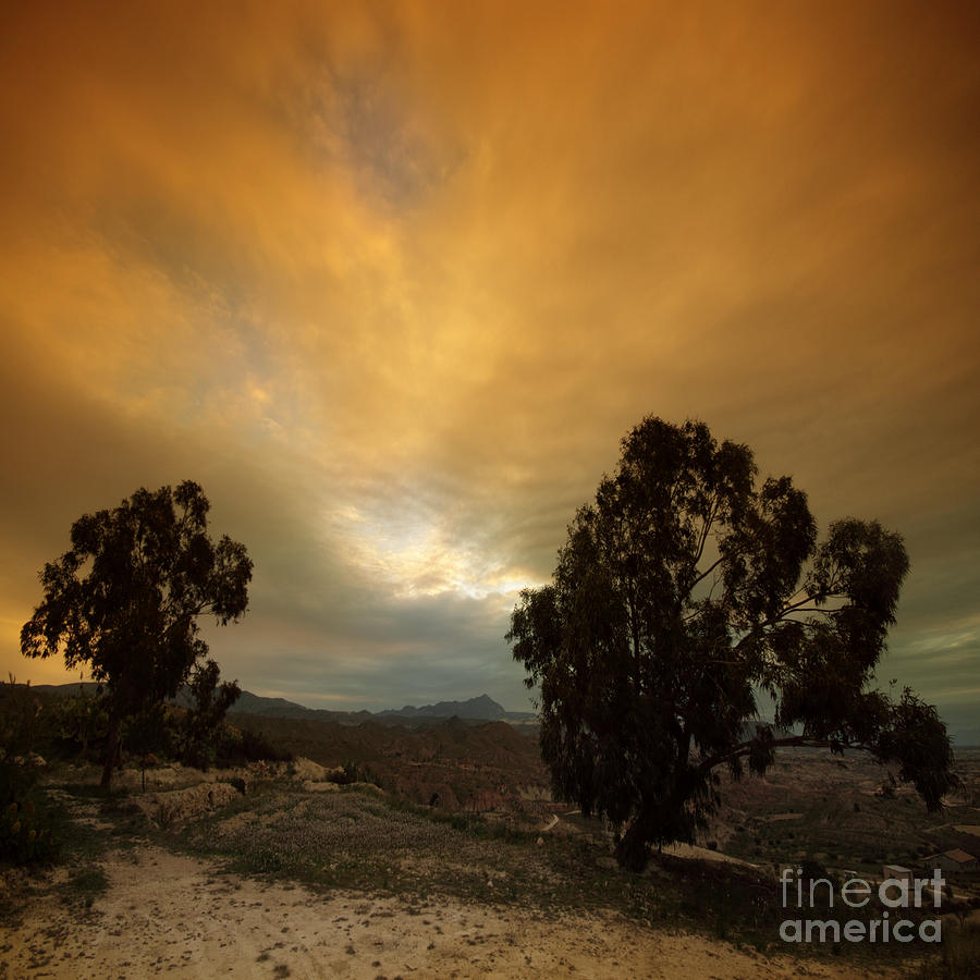 Sunset Photograph - Spanish Landscape #1 by Ang El