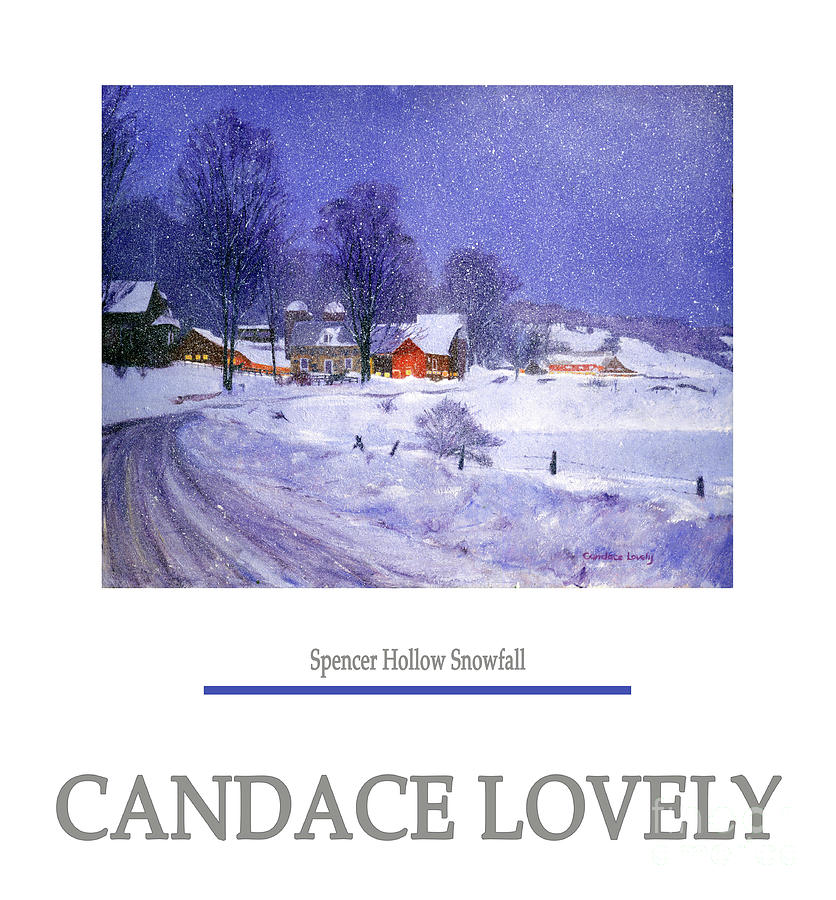 Spencer Hollow Snowfall #1 Painting by Candace Lovely