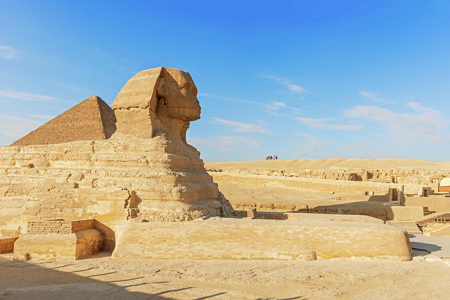 Sphinx And Pyramid Of Giza Photograph