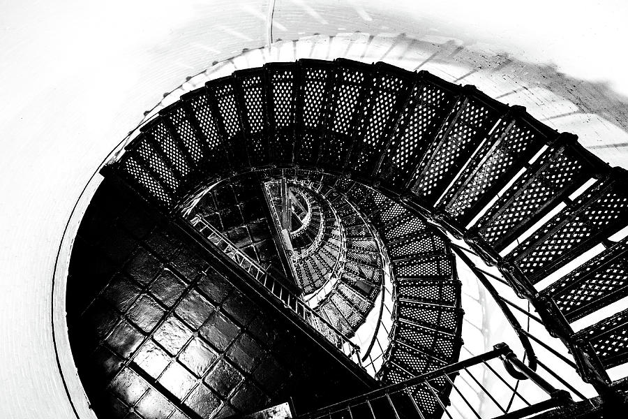 Spiral Stair To The Top Of Hunting Island Lighthouse #1 Photograph by Alex Grichenko