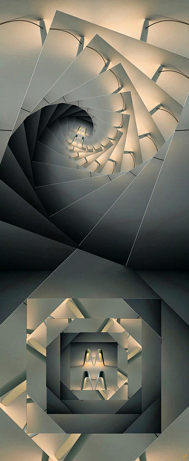 Spiralling #1 Digital Art by Ronald Bissett