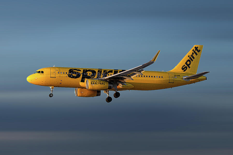 Spirit Airlines Mixed Media - Spirit Airlines Airbus A320-232 #1 by Smart Aviation