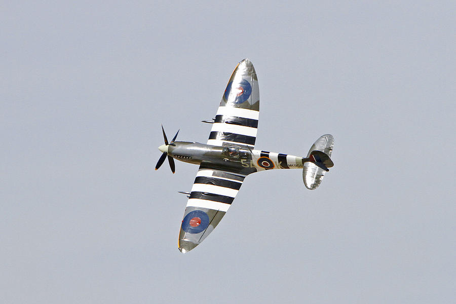 Airplane Photograph - Spitfire in Flight #1 by Shoal Hollingsworth