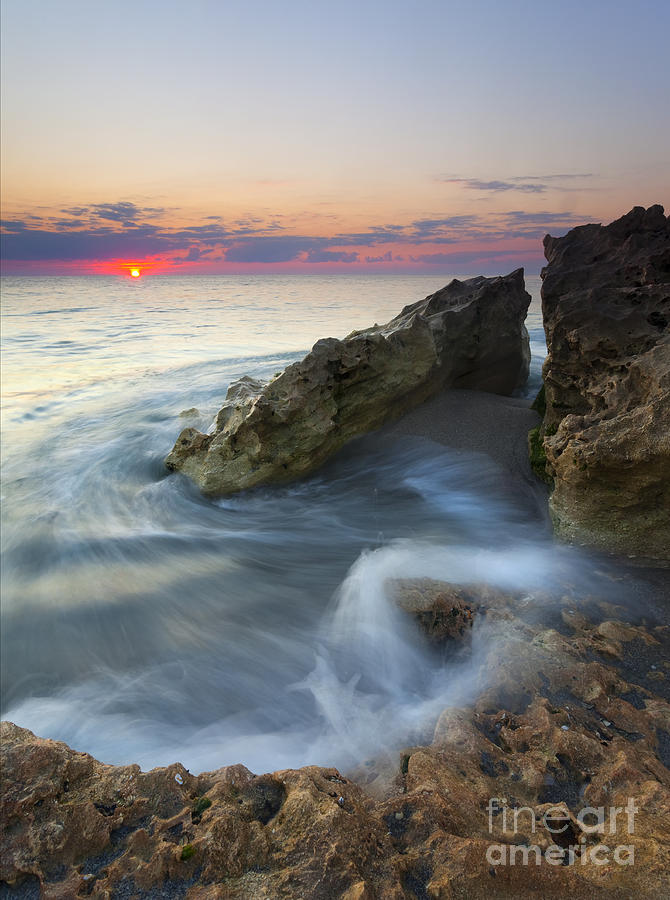 Blowing Rocks Photograph - Splitting the Tides #1 by Michael Dawson