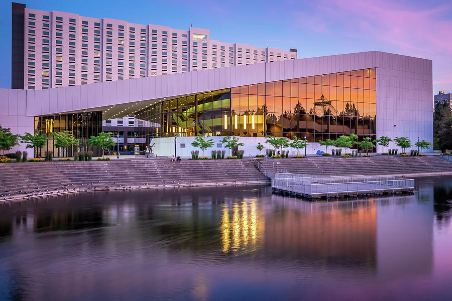 Spokane Washington City Skyline And Convention Center #1 Photograph by Alex Grichenko