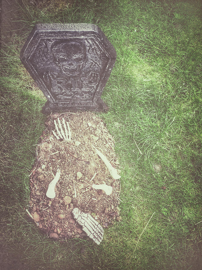 Halloween Photograph - Spooky grave stones #1 by Tom Gowanlock