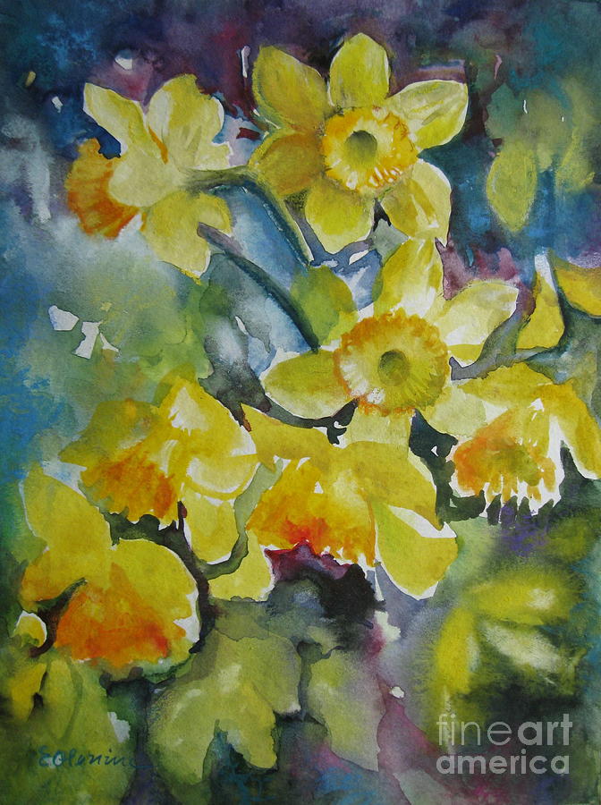Spring flowers #1 Painting by Elena Oleniuc