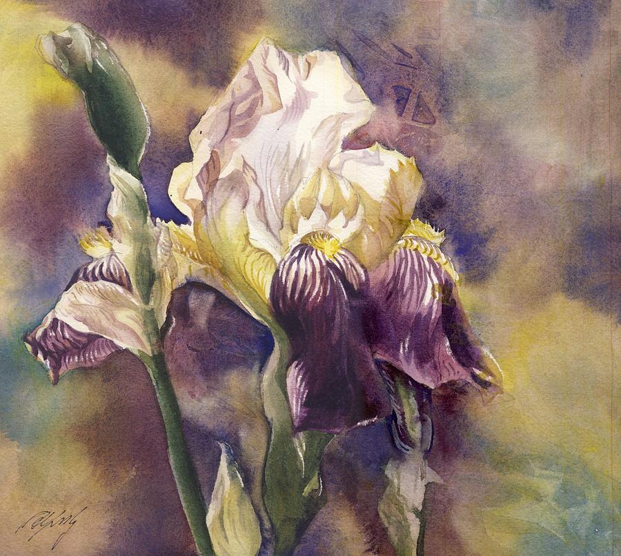 Spring Iris #1 Painting by Alfred Ng