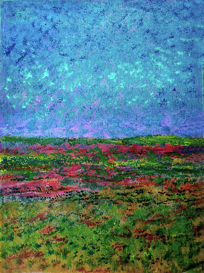 Spring meadow #1 Painting by Asha Sudhaker Shenoy