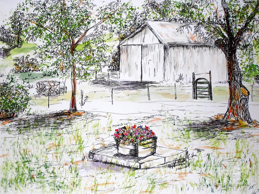 Spring on the Farm #1 Painting by Vicki  Housel