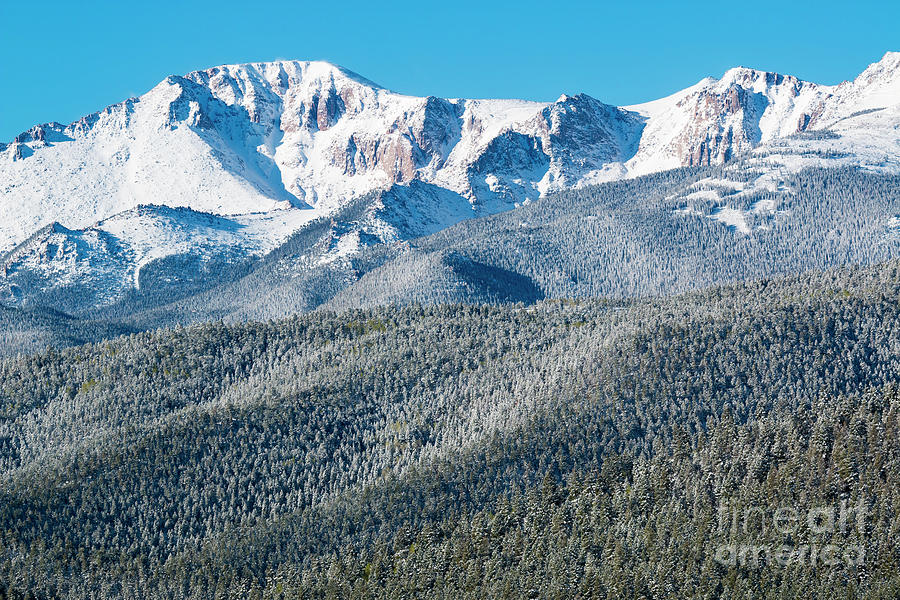 Spring Snow on Pikes Peak Colorado #1 Photograph by Steven Krull