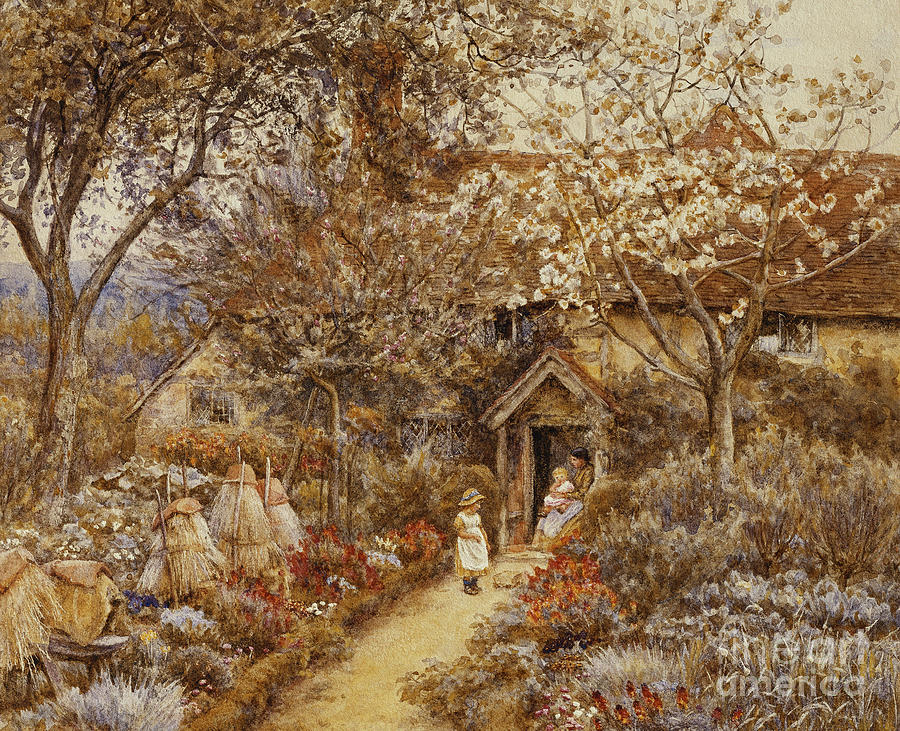 Springtime Painting by Helen Allingham