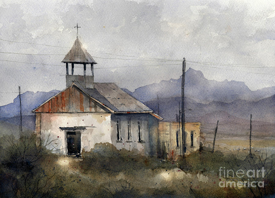 St. Agnes of Terlingua 2 #1 Painting by Tim Oliver