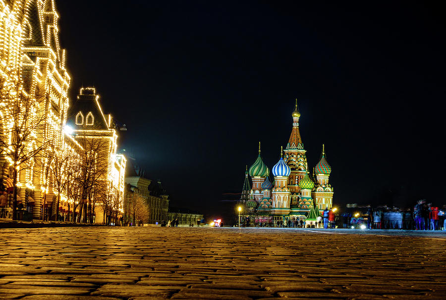 Red Square and St. Basil Cathedral #1 Photograph by Alexey Stiop