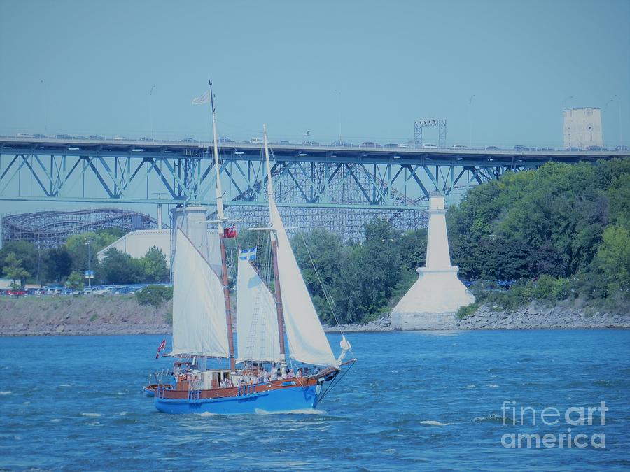 Boat Photograph - St Lawrence Montreal #4 by David Gorman