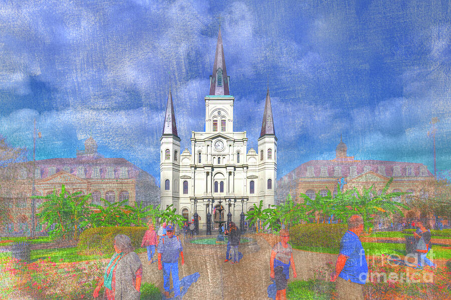 Texture Photograph - St Louis Cathedral by Larry Braun Texture Photograph - St Louis Cathedral by Larry Braun