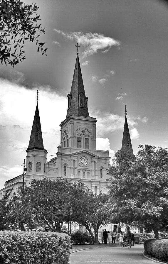 Vintage Photograph - St. Louis Cathedral  #1 by Southern Tradition
