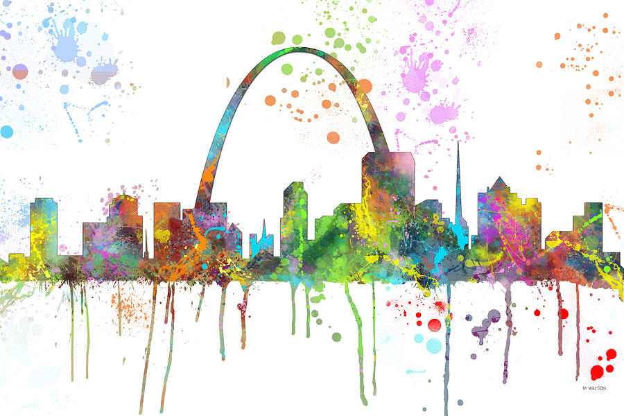 St Louis Missouri Skyline #1 Digital Art by Marlene Watson