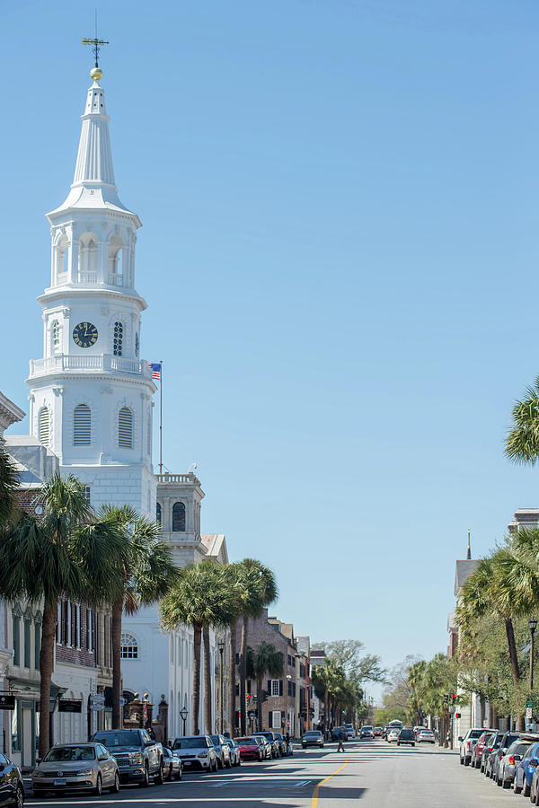 St. Michael Church in historic downtown of Charleston South Caro #1 Photograph by Alex Grichenko