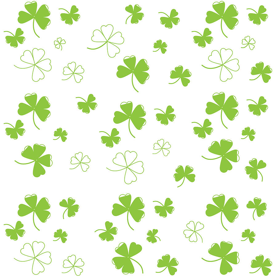 St. Patrick's Four Leaf Clover Background Digital Art by Serena King -  Pixels